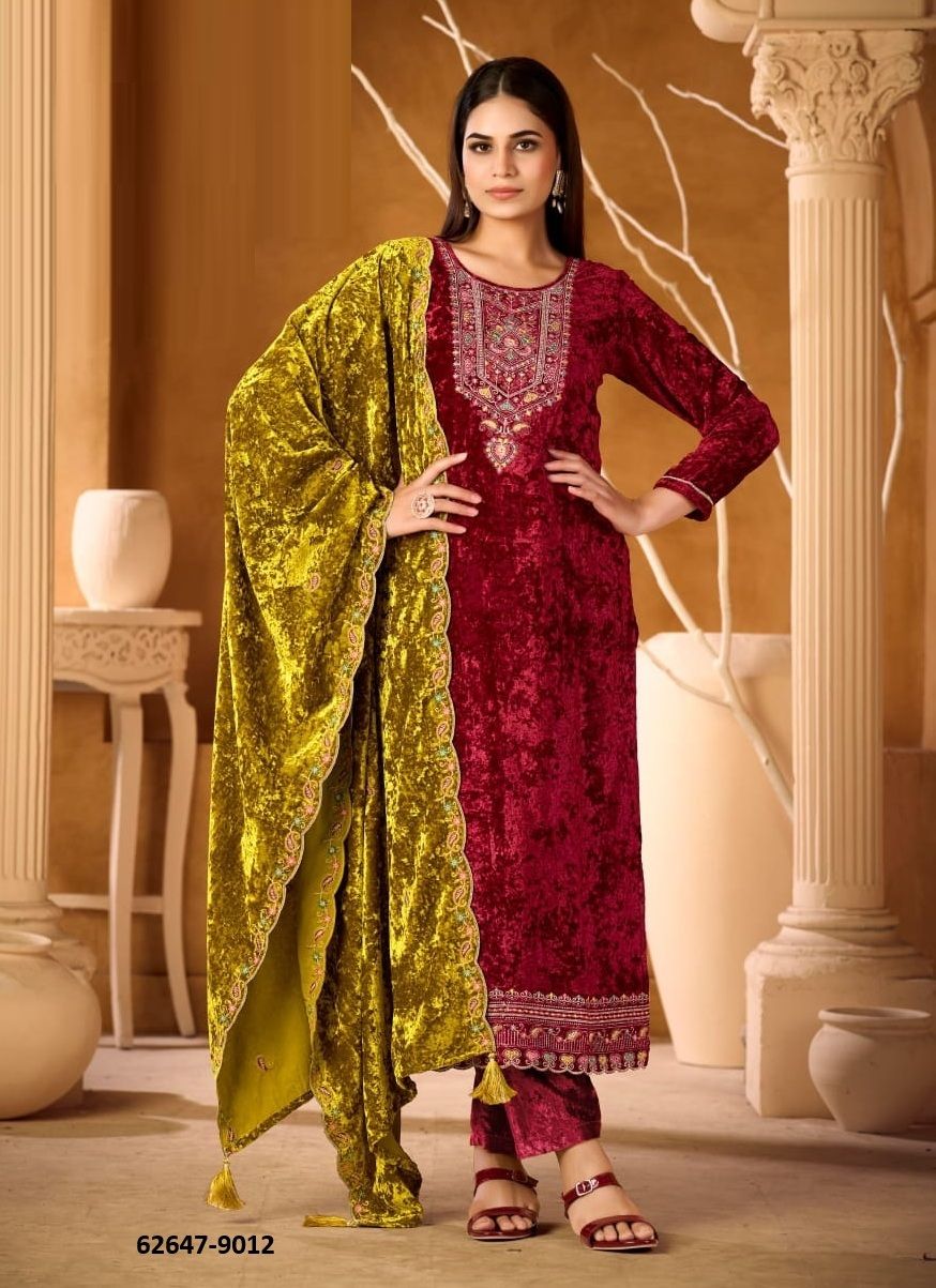 CHITRAA - Catalog # 62647 (Set of 4 Readymade Salwar Suits) MADE IN INDIA BY Rangoon