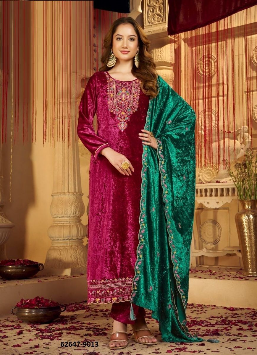 CHITRAA - Catalog # 62647 (Set of 4 Readymade Salwar Suits) MADE IN INDIA BY Rangoon