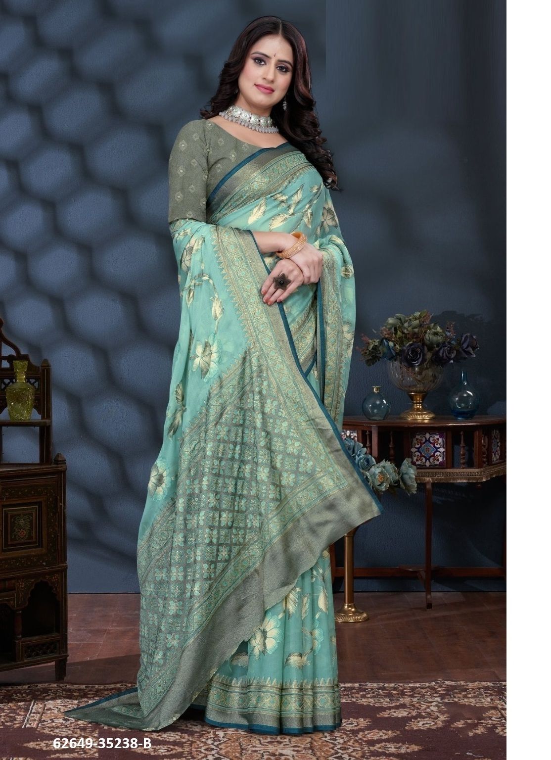 COLOUR'S OF 35238 - Catalog # 62649 (Set of 4 Sarees) MADE IN INDIA BY Vipul Fashions