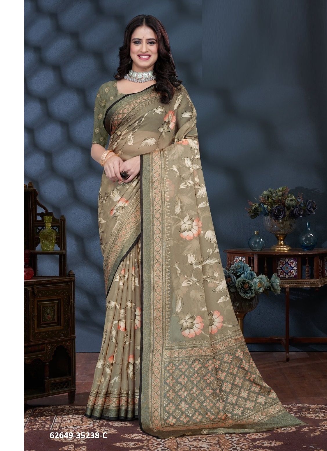 COLOUR'S OF 35238 - Catalog # 62649 (Set of 4 Sarees) MADE IN INDIA BY Vipul Fashions