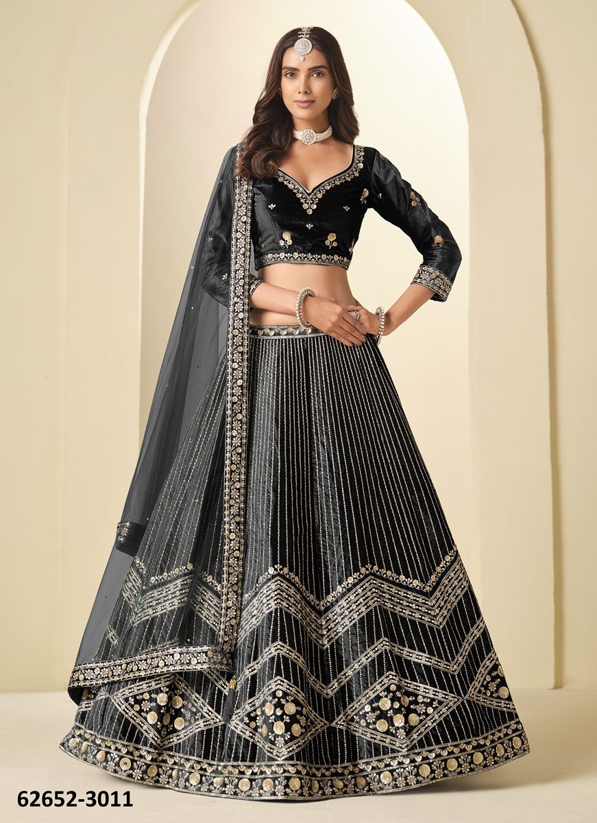 MEHVISH 31 - Catalog # 62652 (Set of 4 Semi-Stitched Lehengas) by Jagraasa MEHVISH 31 - Catalog # 62652 (Set of 4 Semi-Stitched Lehengas) by Jagraasa