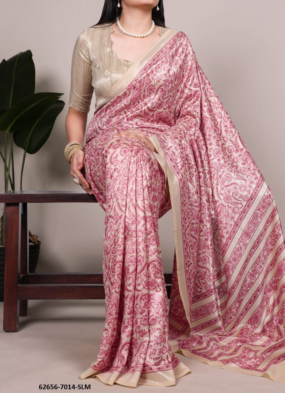 TUSSER SILK SERIES 7014 - Catalog # 62656 (Set of 4 Sarees) by Meheriya