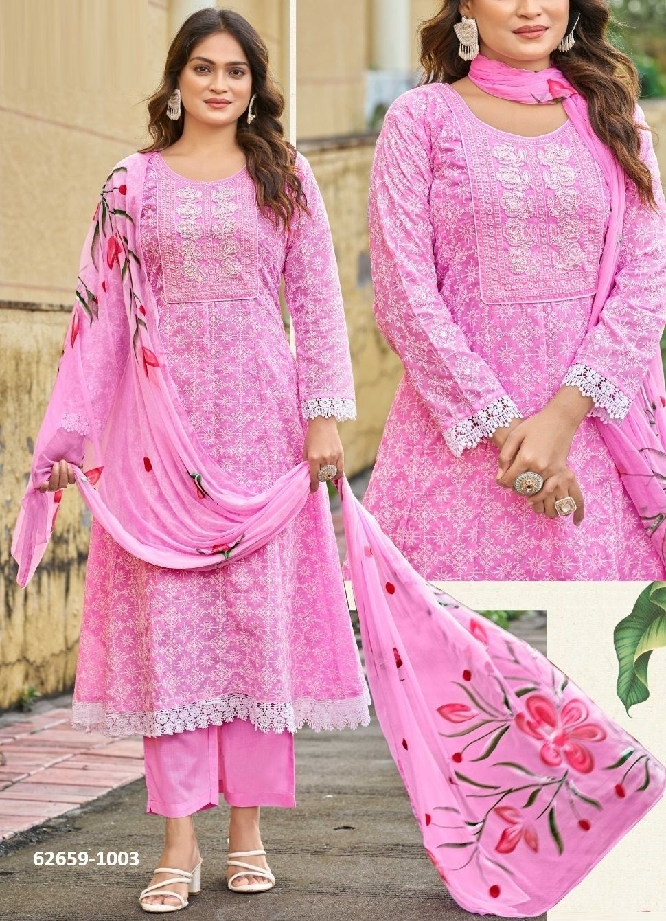 DIVA - Catalog # 62659 (Set of 4 SIZE-SETS [Readymade Salwar Suits]) by Tunic House