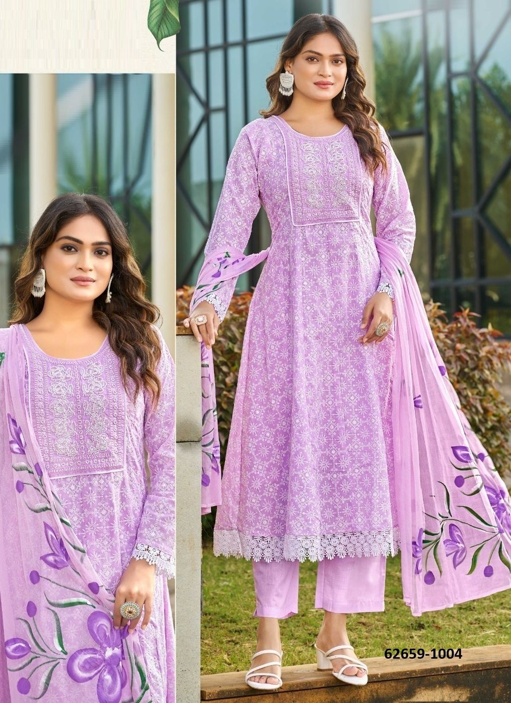 DIVA - Catalog # 62659 (Set of 4 SIZE-SETS [Readymade Salwar Suits]) by Tunic House