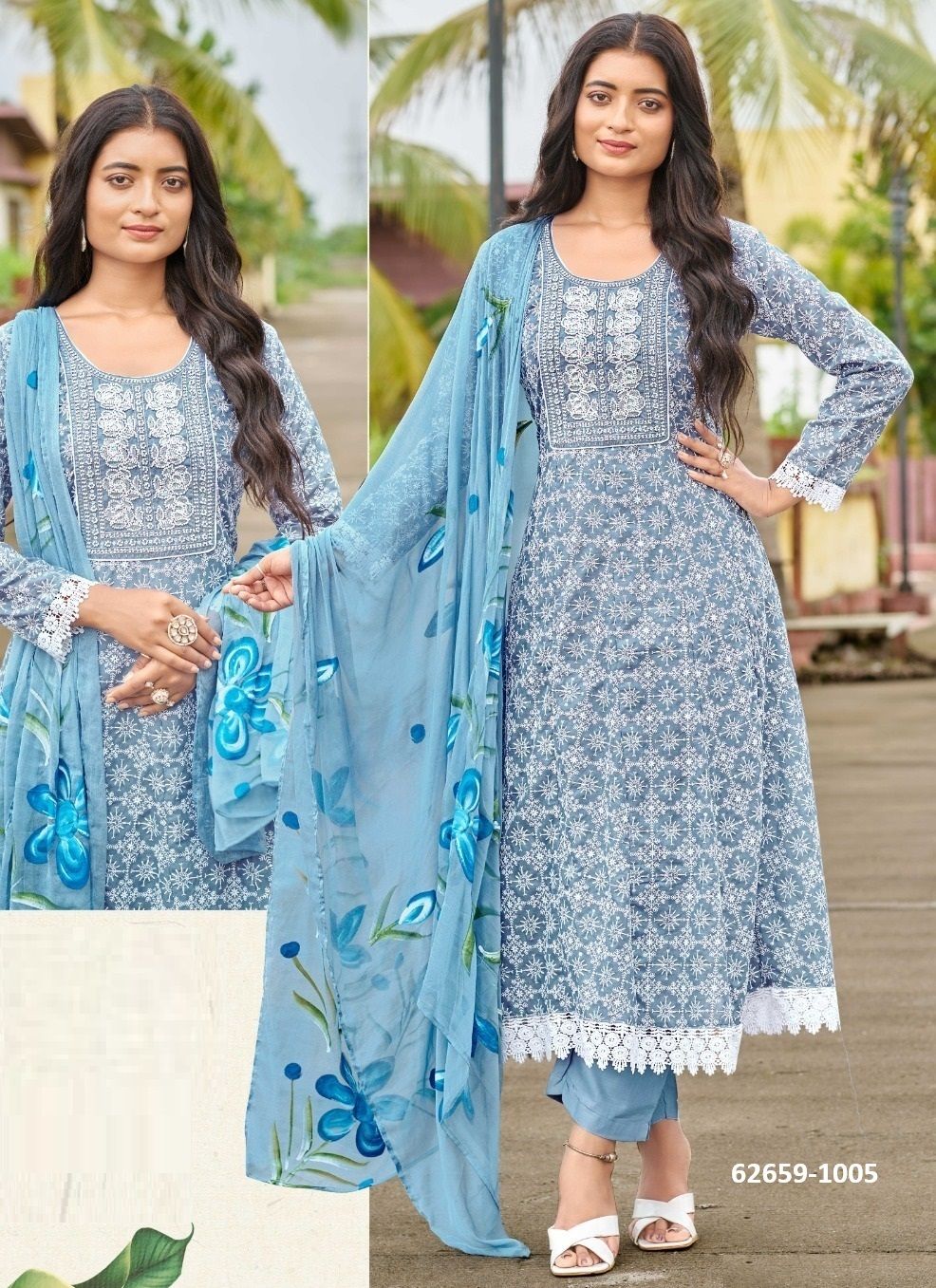 DIVA - Catalog # 62659 (Set of 4 SIZE-SETS [Readymade Salwar Suits]) by Tunic House