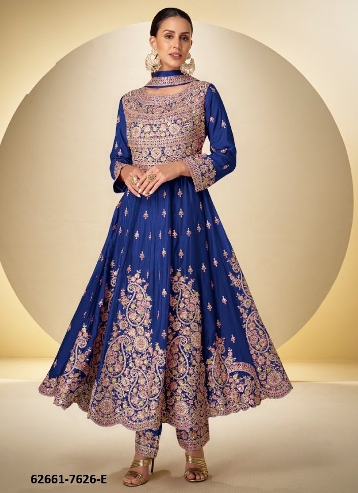 RASBARI - Catalog # 62661 (Set of 6 Readymade Salwar Suits) by Gulkayra Designer