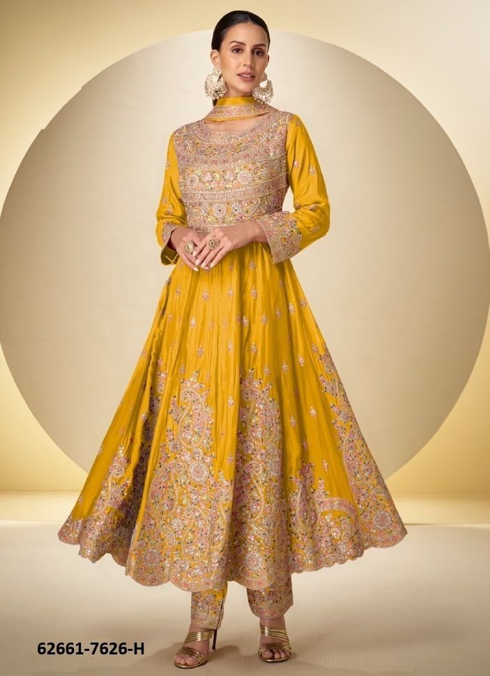 RASBARI - Catalog # 62661 (Set of 6 Readymade Salwar Suits) by Gulkayra Designer