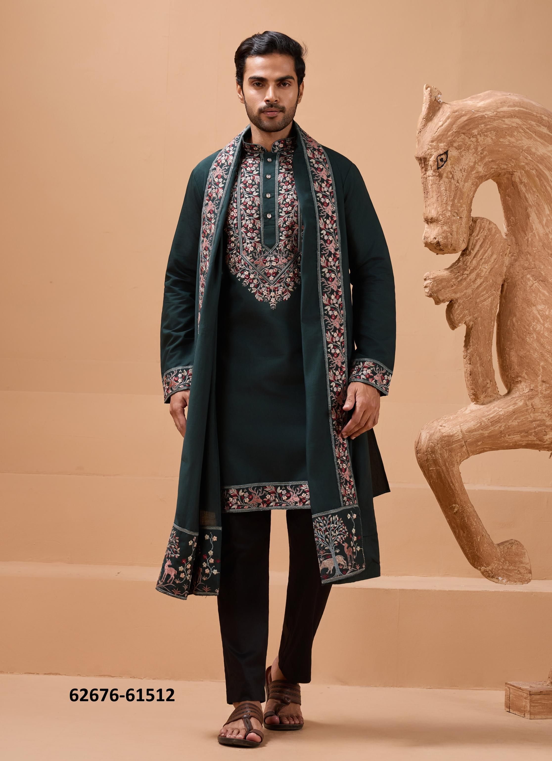 ROYAL LOOK - Catalog # 62676 (Set of 6 Men's Ethnic Wear) by Meheriya