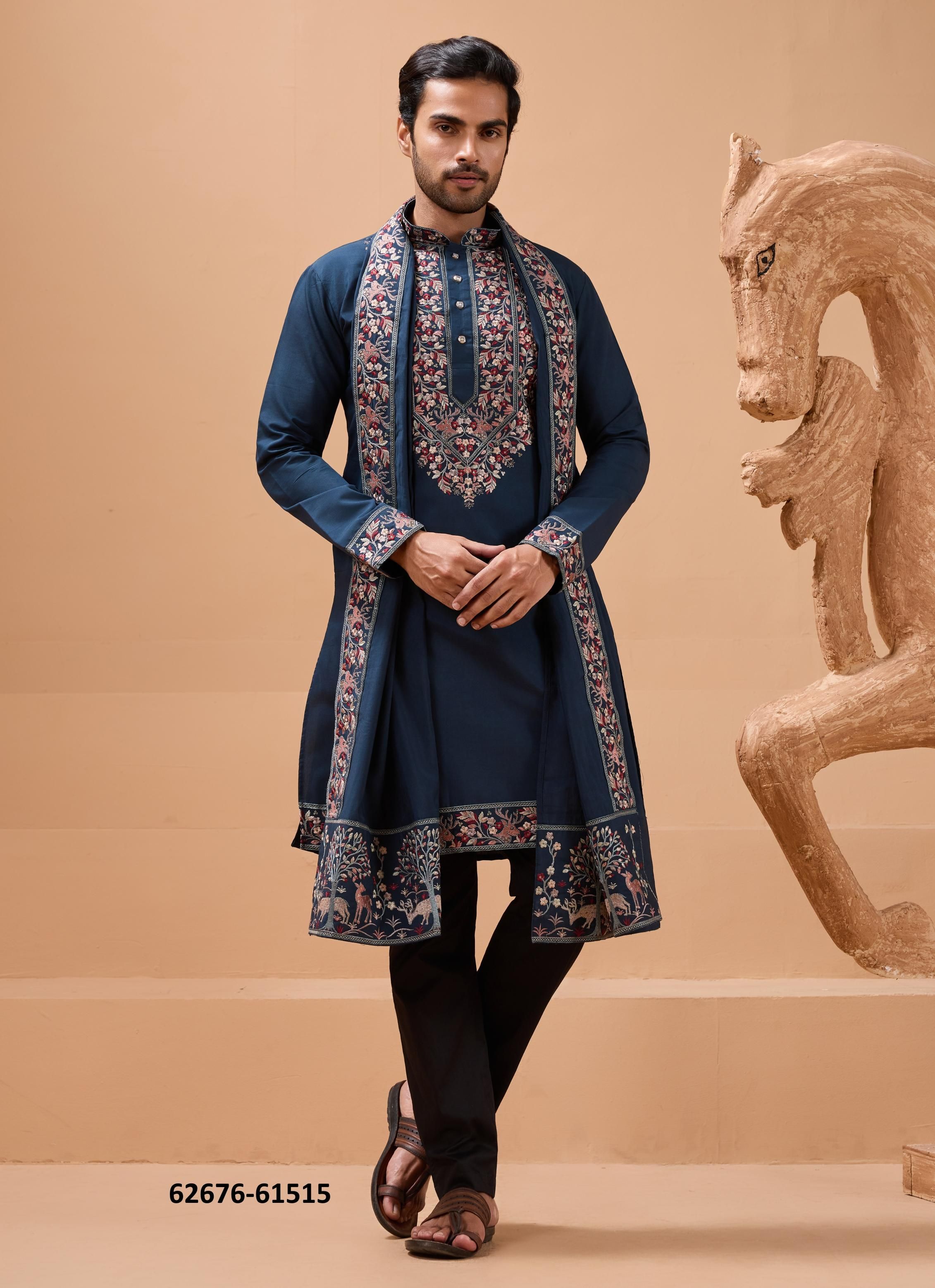 ROYAL LOOK - Catalog # 62676 (Set of 6 Men's Ethnic Wear) by Meheriya