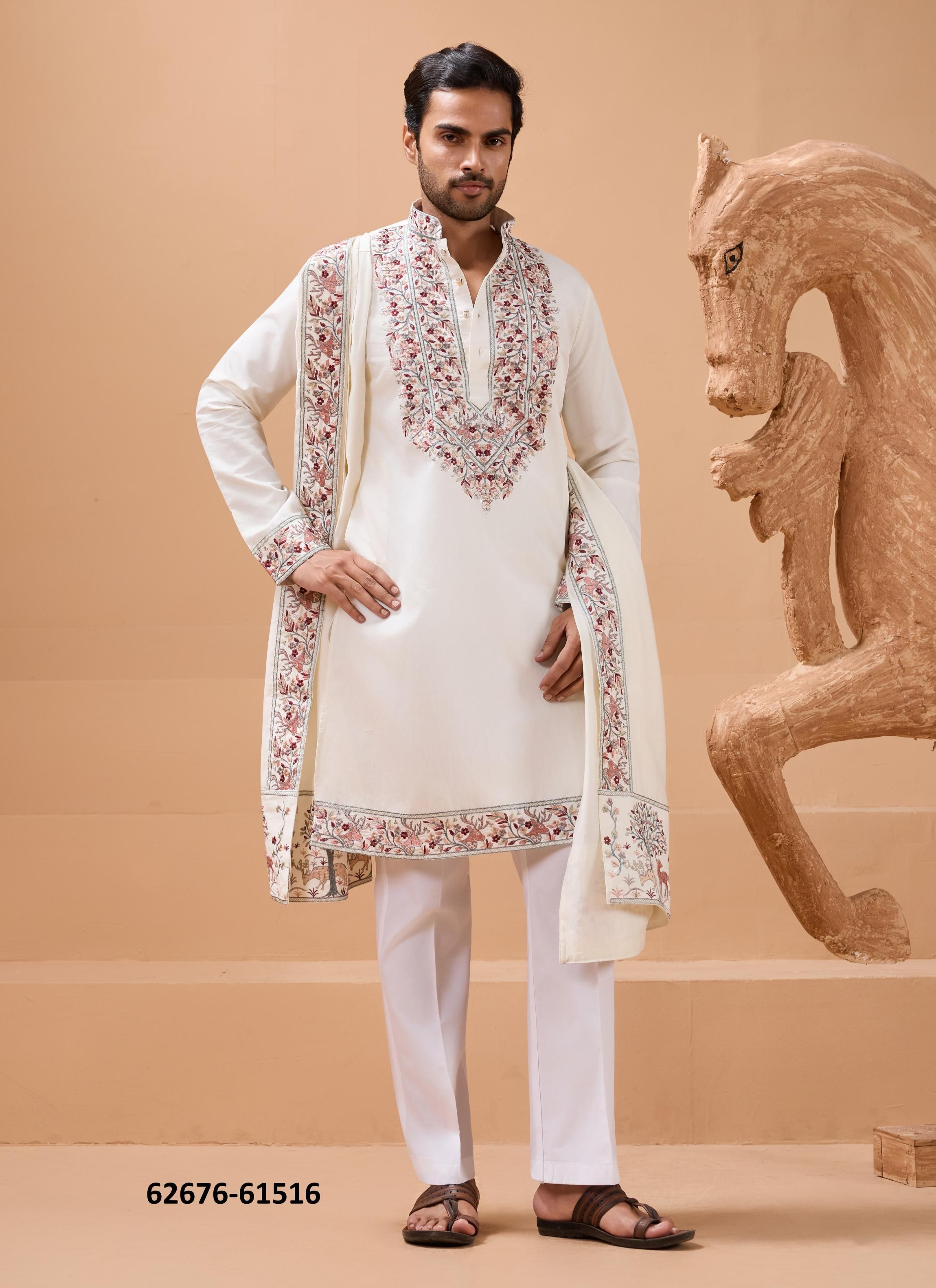 ROYAL LOOK - Catalog # 62676 (Set of 6 Men's Ethnic Wear) by Meheriya