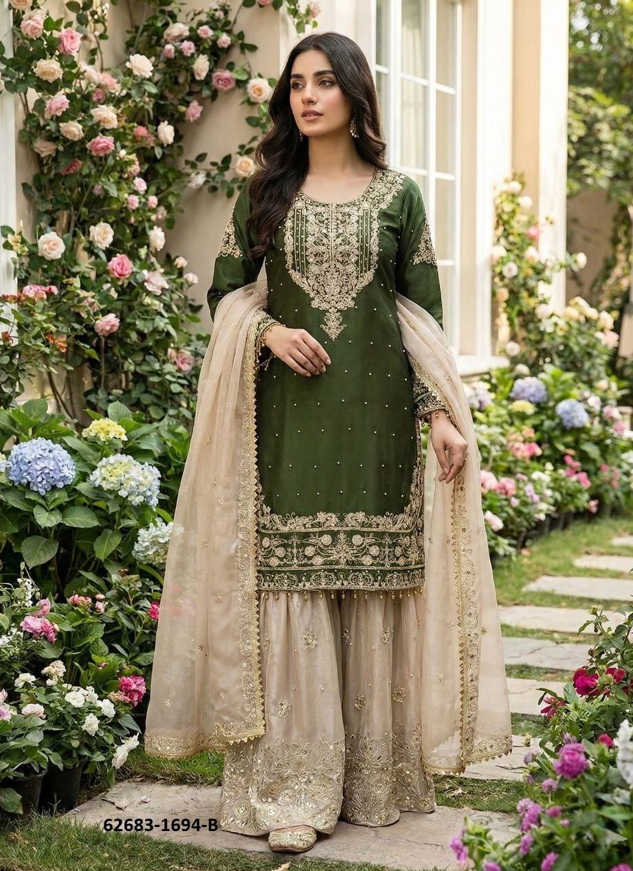 SERIES 1694 - Catalog # 62683 (Set of 4 Readymade Salwar Suits) by Aabharan SERIES 1694 - Catalog # 62683 (Set of 4 Readymade Salwar Suits) by Aabharan