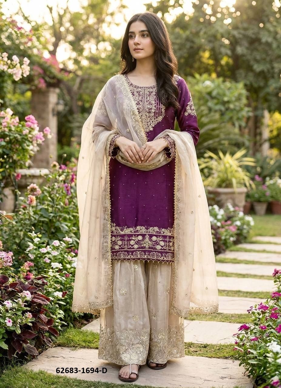 SERIES 1694 - Catalog # 62683 (Set of 4 Readymade Salwar Suits) by Aabharan SERIES 1694 - Catalog # 62683 (Set of 4 Readymade Salwar Suits) by Aabharan
