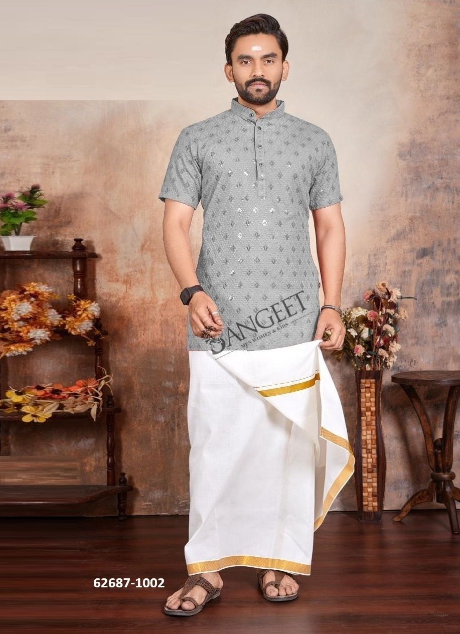 VIJAY 1 - Catalog # 62687 (Set of 5 Men's Ethnic Wear) by Sangeet VIJAY 1 - Catalog # 62687 (Set of 5 Men's Ethnic Wear) by Sangeet