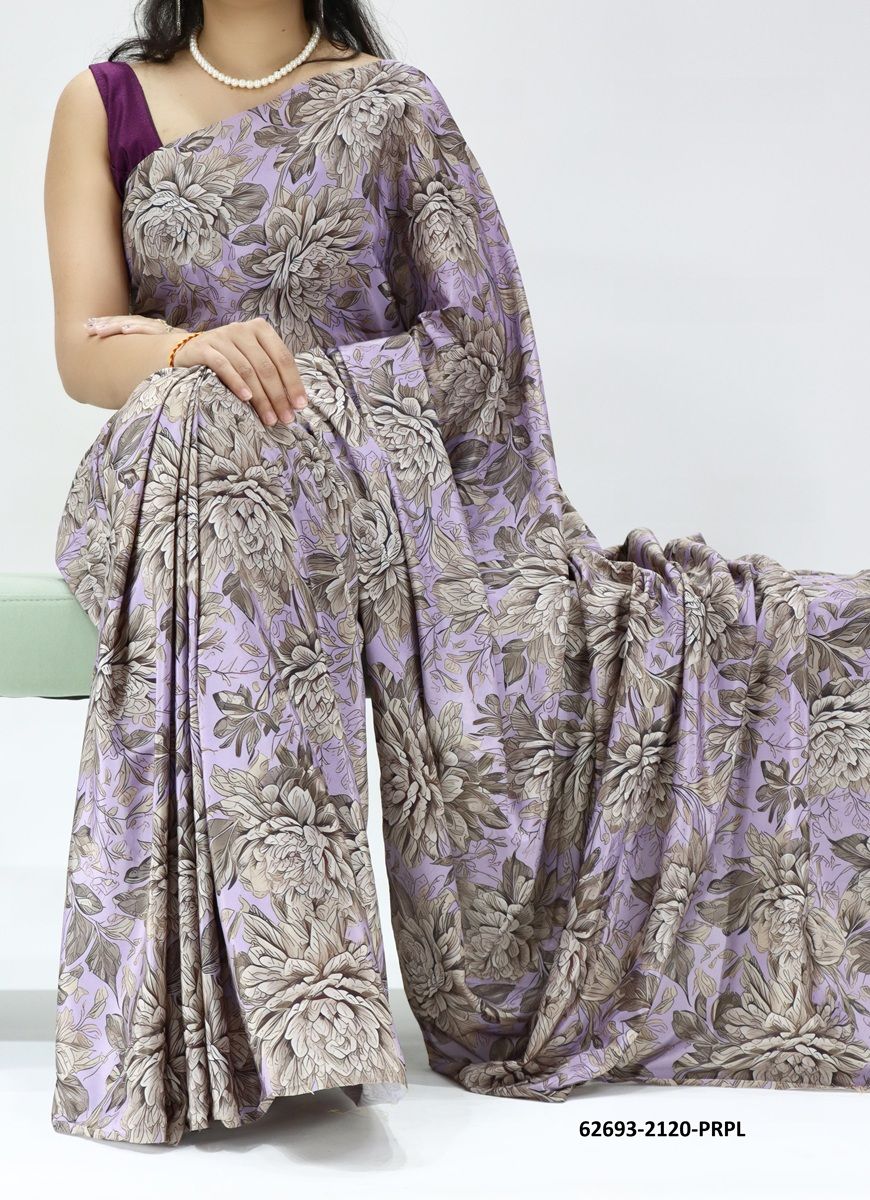CREPE SERIES 2120 - Catalog # 62693 (Set of 2 Sarees) by Meheriya