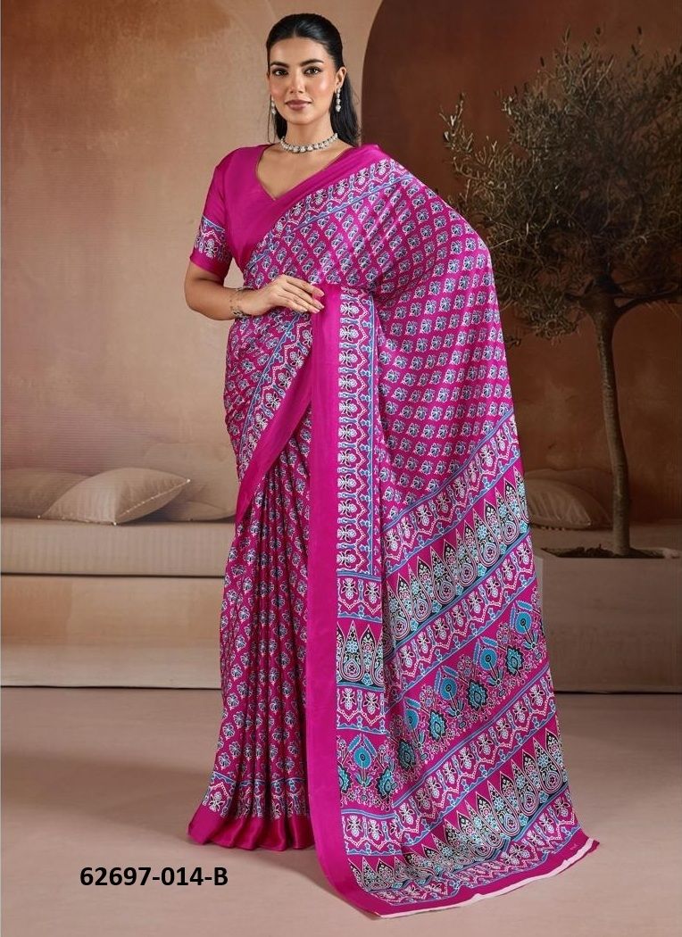PURE AJRAKH PRINT 14 - Catalog # 62697 (Set of 6 Sarees) by Rajtex Fabrics PURE AJRAKH PRINT 14 - Catalog # 62697 (Set of 6 Sarees) by Rajtex Fabrics