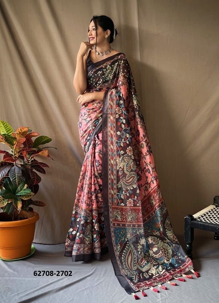 MALAI KALAMKARI 2 - Catalog # 62708 (Set of 5 Sarees) by Jagraasa MALAI KALAMKARI 2 - Catalog # 62708 (Set of 5 Sarees) by Jagraasa