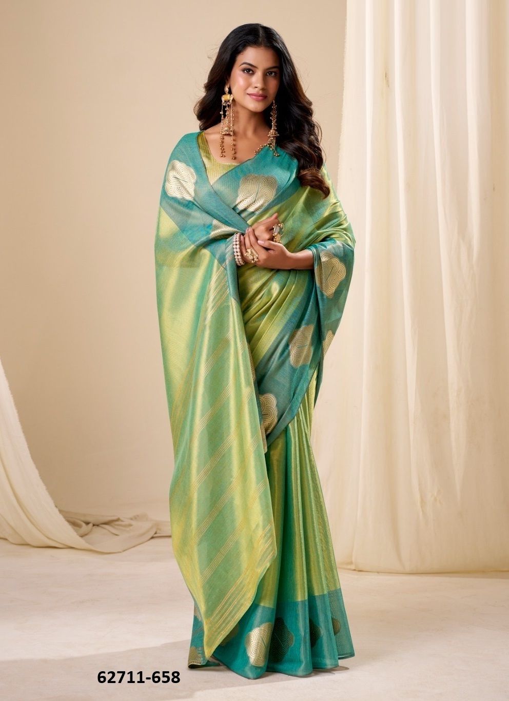 SUNLIGHT - Catalog # 62711 (Set of 6 Sarees) by Desi Muse SUNLIGHT - Catalog # 62711 (Set of 6 Sarees) by Desi Muse
