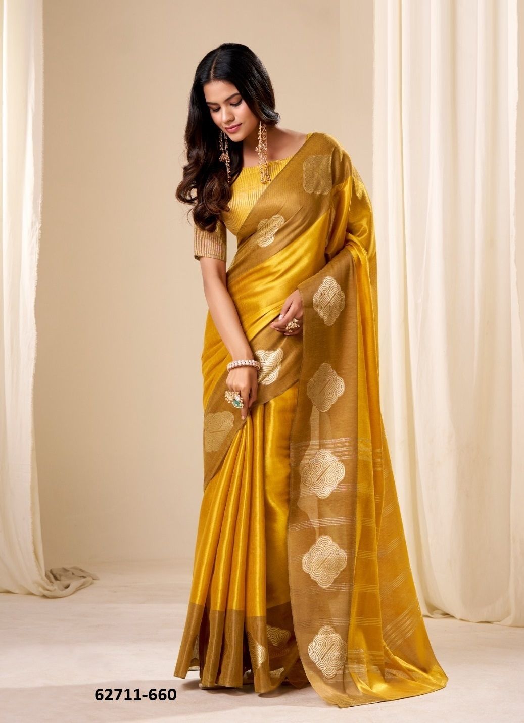 SUNLIGHT - Catalog # 62711 (Set of 6 Sarees) by Desi Muse SUNLIGHT - Catalog # 62711 (Set of 6 Sarees) by Desi Muse