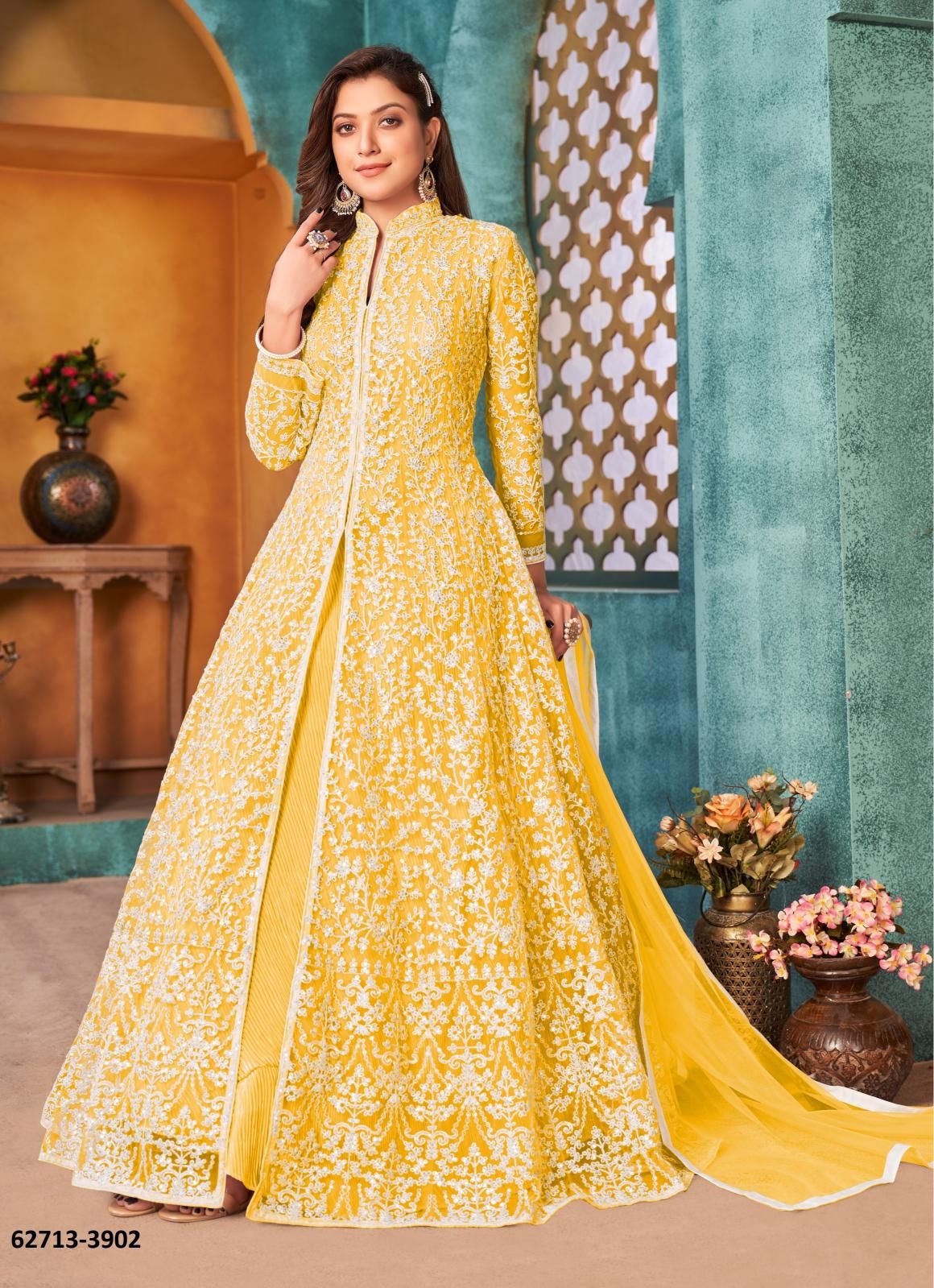 AANAYA 39 - Catalog # 62713 (Set of 4 Semi-Stitched / Un-Stitched Suits) by Meheriya