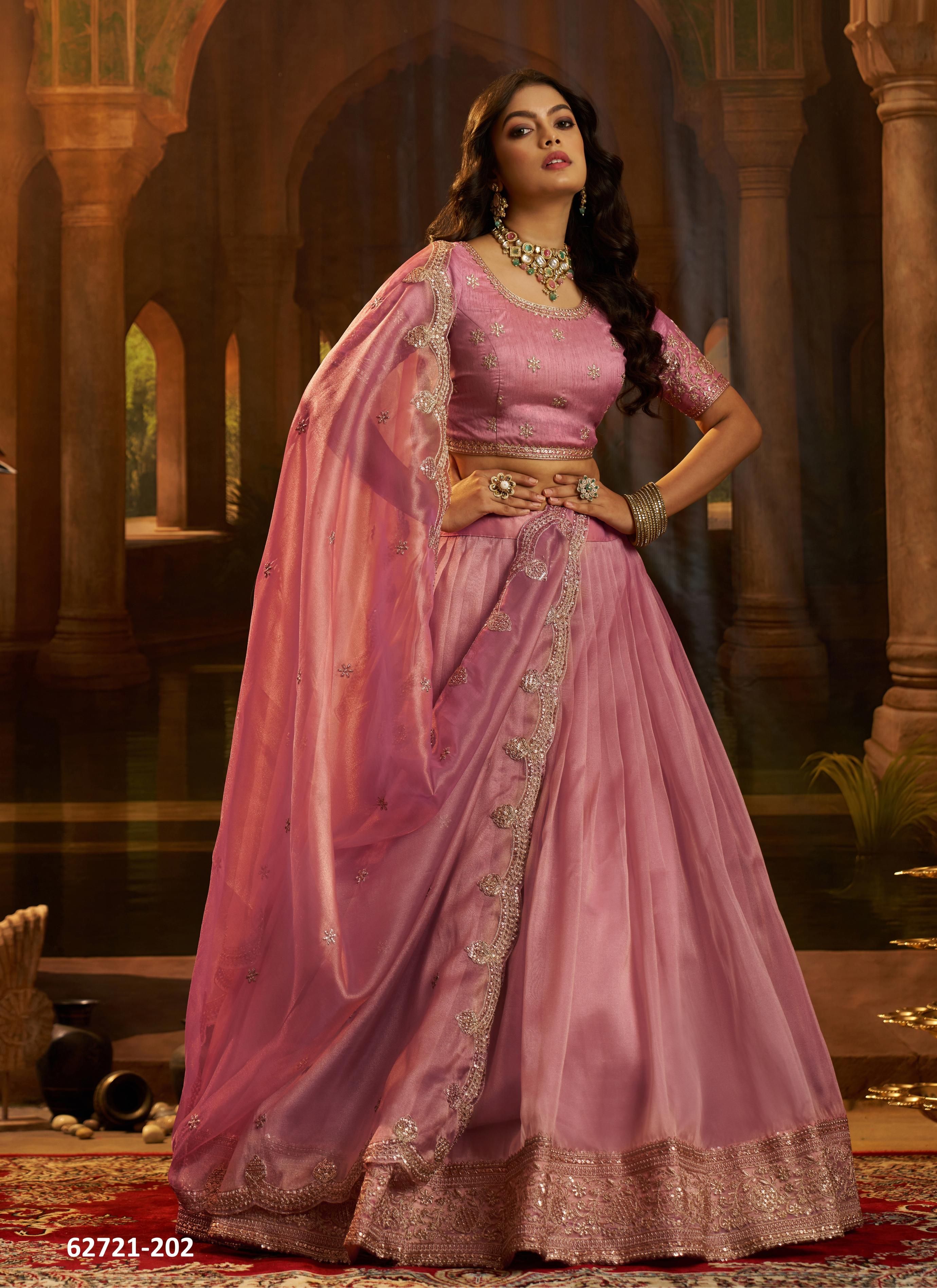GIRLY 1 - Catalog # 62721 (Set of 4 Semi-Stitched Lehengas) by Meheriya GIRLY 1 - Catalog # 62721 (Set of 4 Semi-Stitched Lehengas) by Meheriya