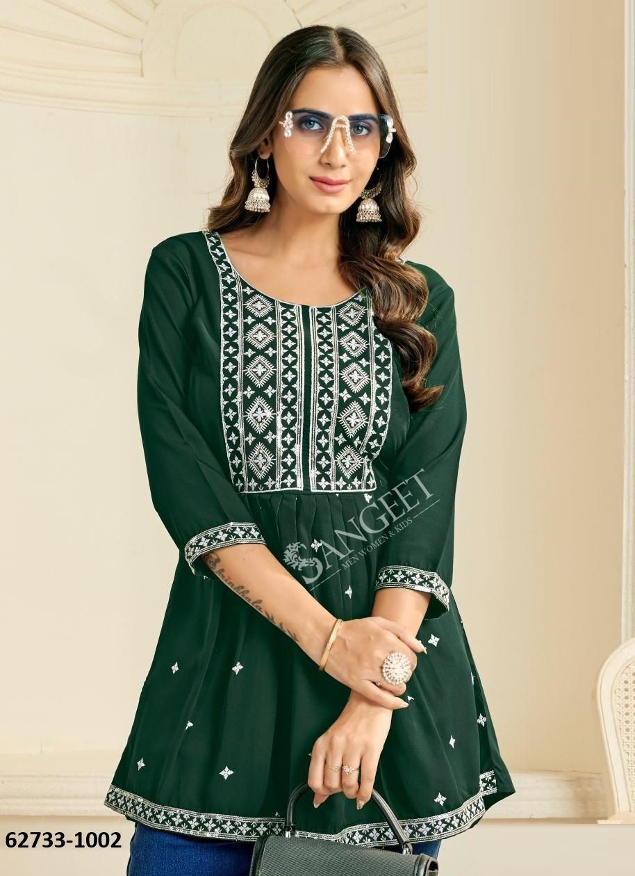 AASHINI 2 - Catalog # 62733 (Set of 8 Readymade Women's Kurtis / Tops) by Sangeet AASHINI 2 - Catalog # 62733 (Set of 8 Readymade Women's Kurtis / Tops) by Sangeet