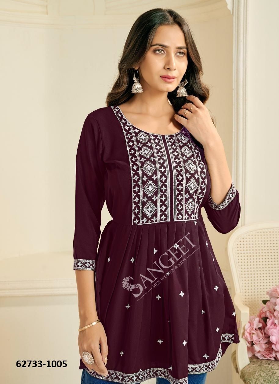 AASHINI 2 - Catalog # 62733 (Set of 8 Readymade Women's Kurtis / Tops) by Sangeet AASHINI 2 - Catalog # 62733 (Set of 8 Readymade Women's Kurtis / Tops) by Sangeet