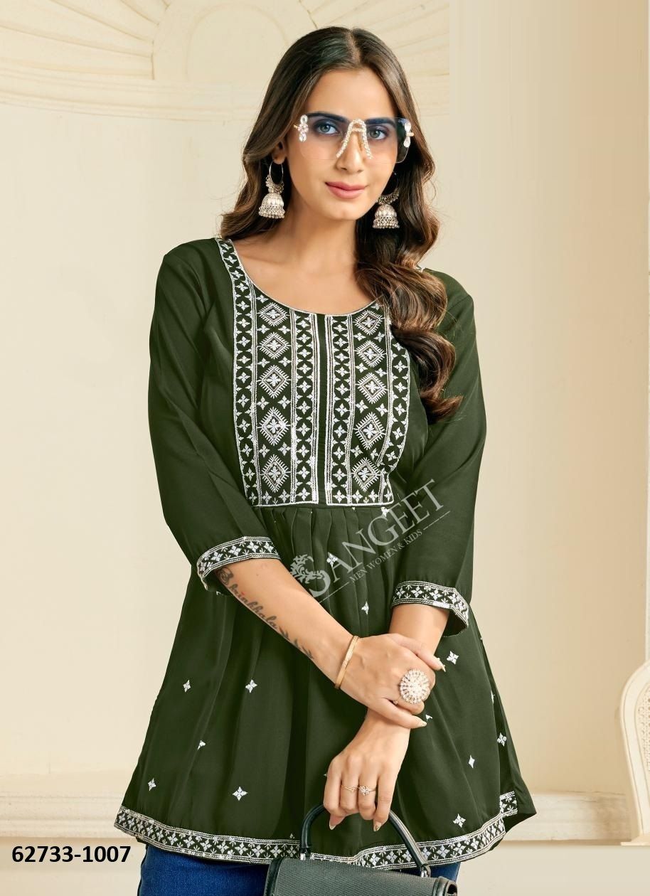 AASHINI 2 - Catalog # 62733 (Set of 8 Readymade Women's Kurtis / Tops) by Sangeet AASHINI 2 - Catalog # 62733 (Set of 8 Readymade Women's Kurtis / Tops) by Sangeet