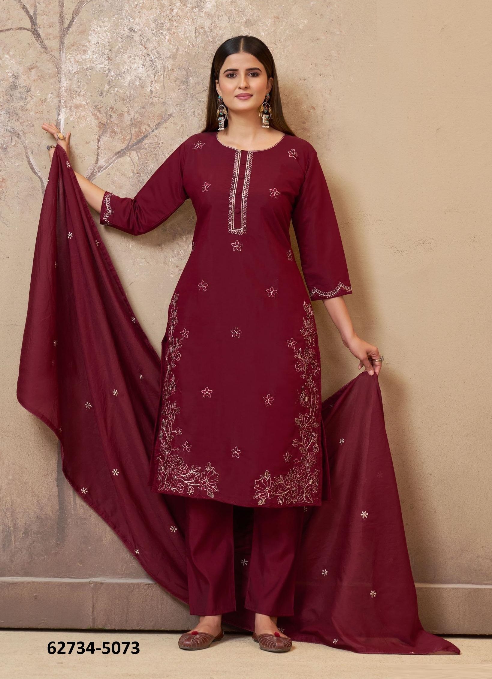 HIBA - Catalog # 62734 (Set of 4 Readymade Salwar Suits) by Meheriya