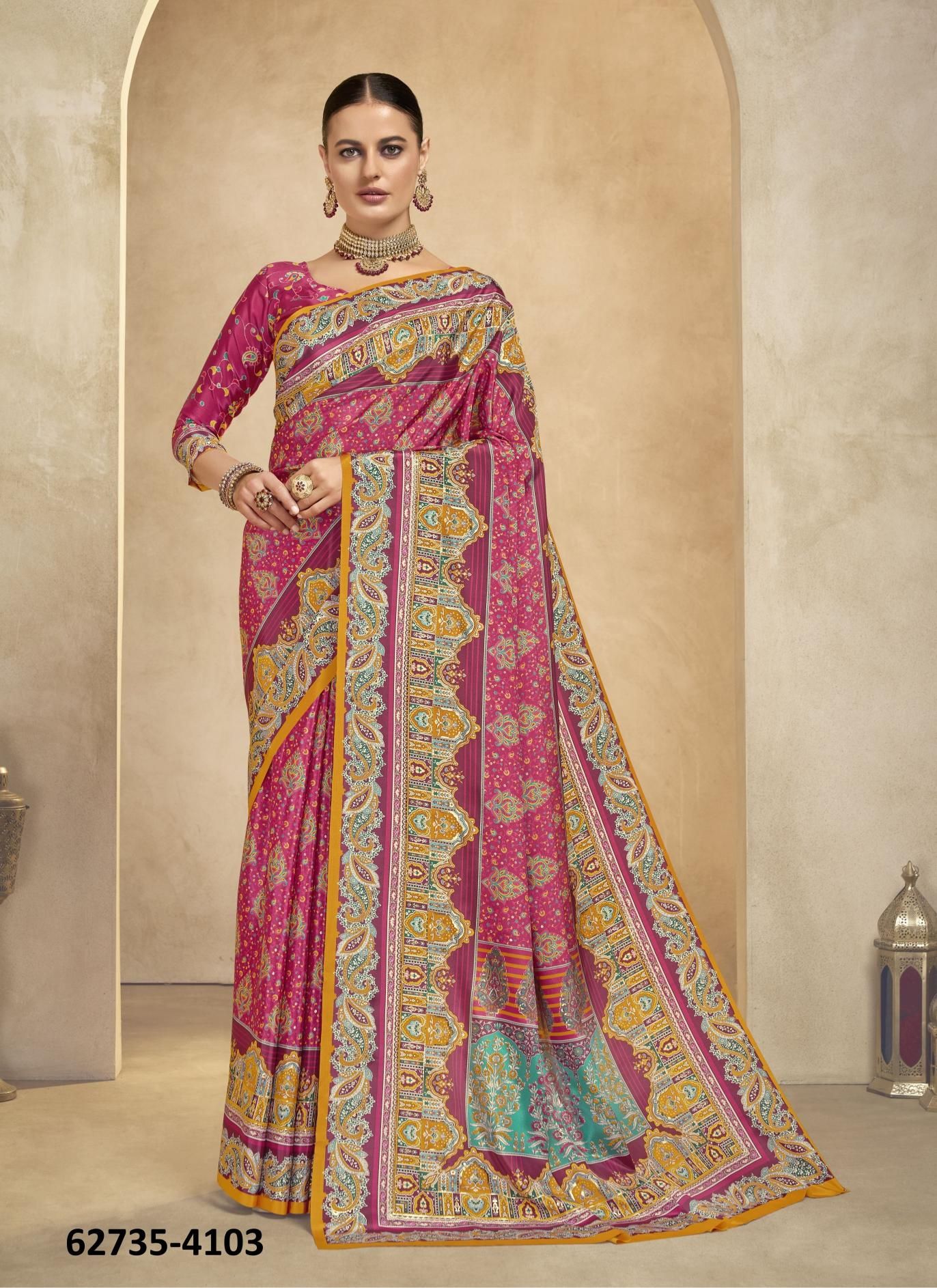 ROYALE - Catalog # 62735 (Set of 10 Sarees) by Desi Muse