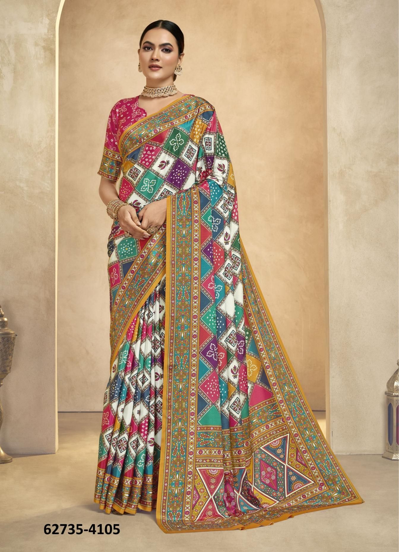 ROYALE - Catalog # 62735 (Set of 10 Sarees) by Desi Muse