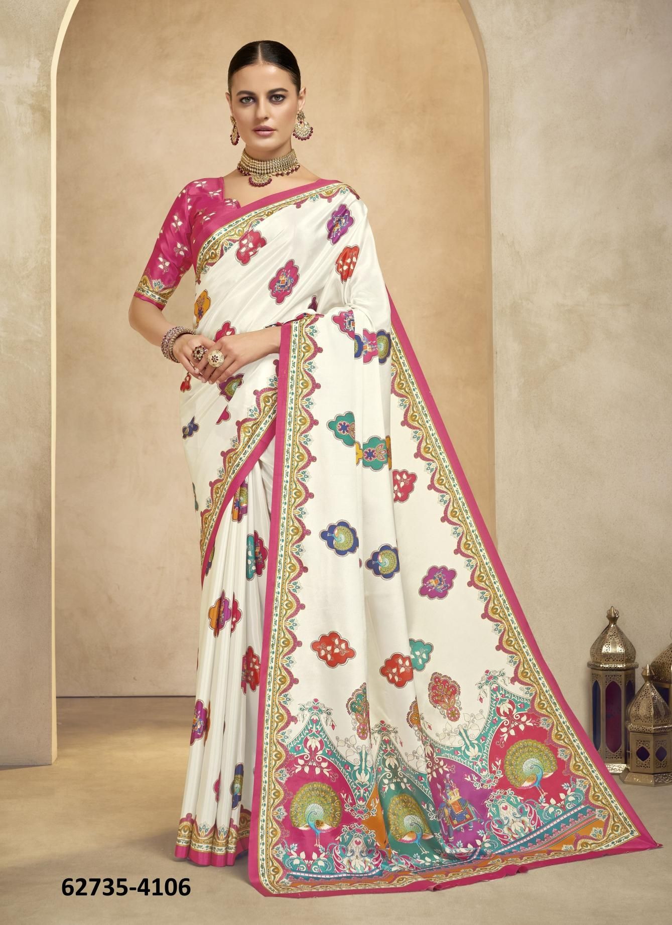 ROYALE - Catalog # 62735 (Set of 10 Sarees) by Desi Muse
