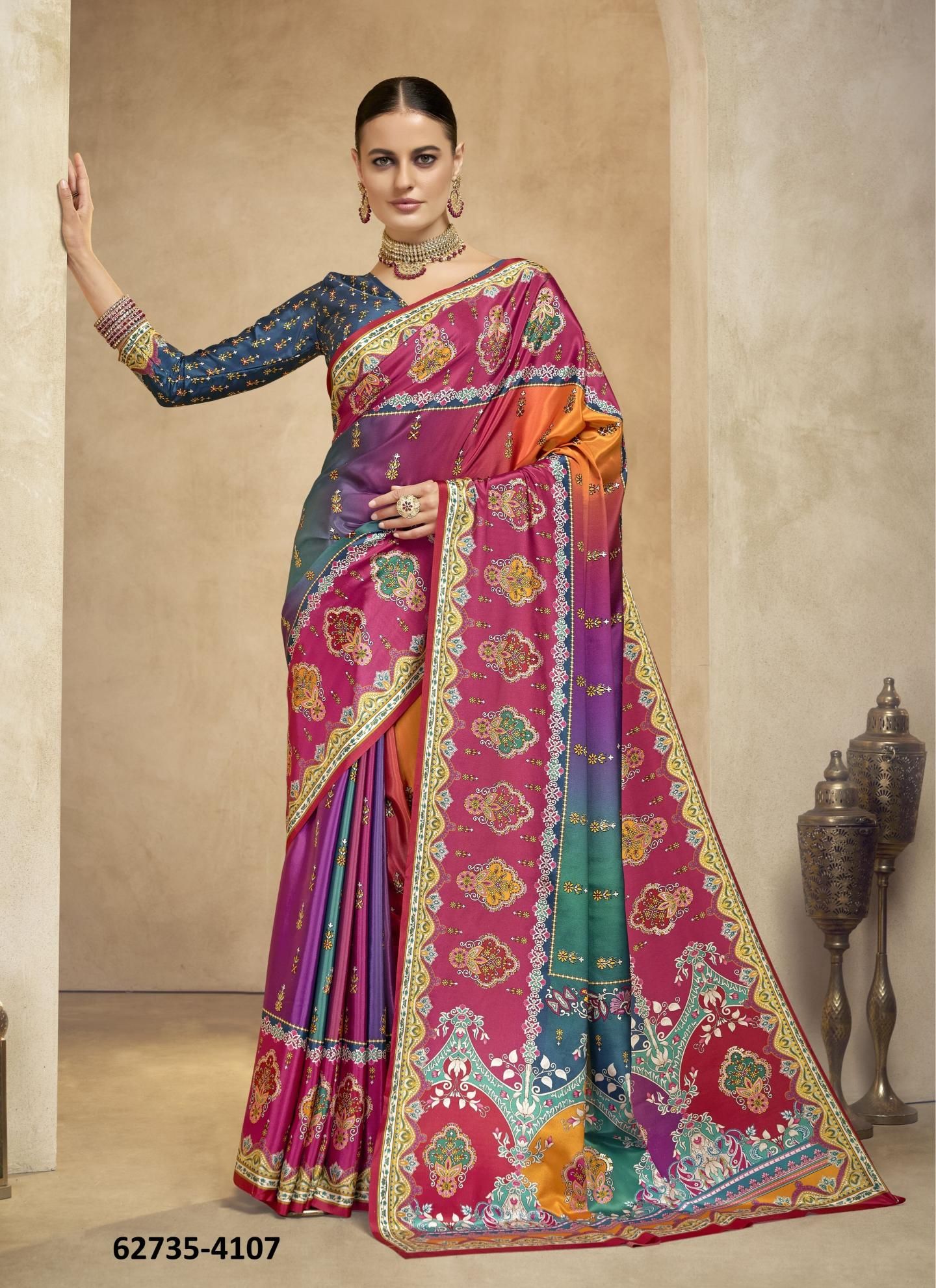 ROYALE - Catalog # 62735 (Set of 10 Sarees) by Desi Muse