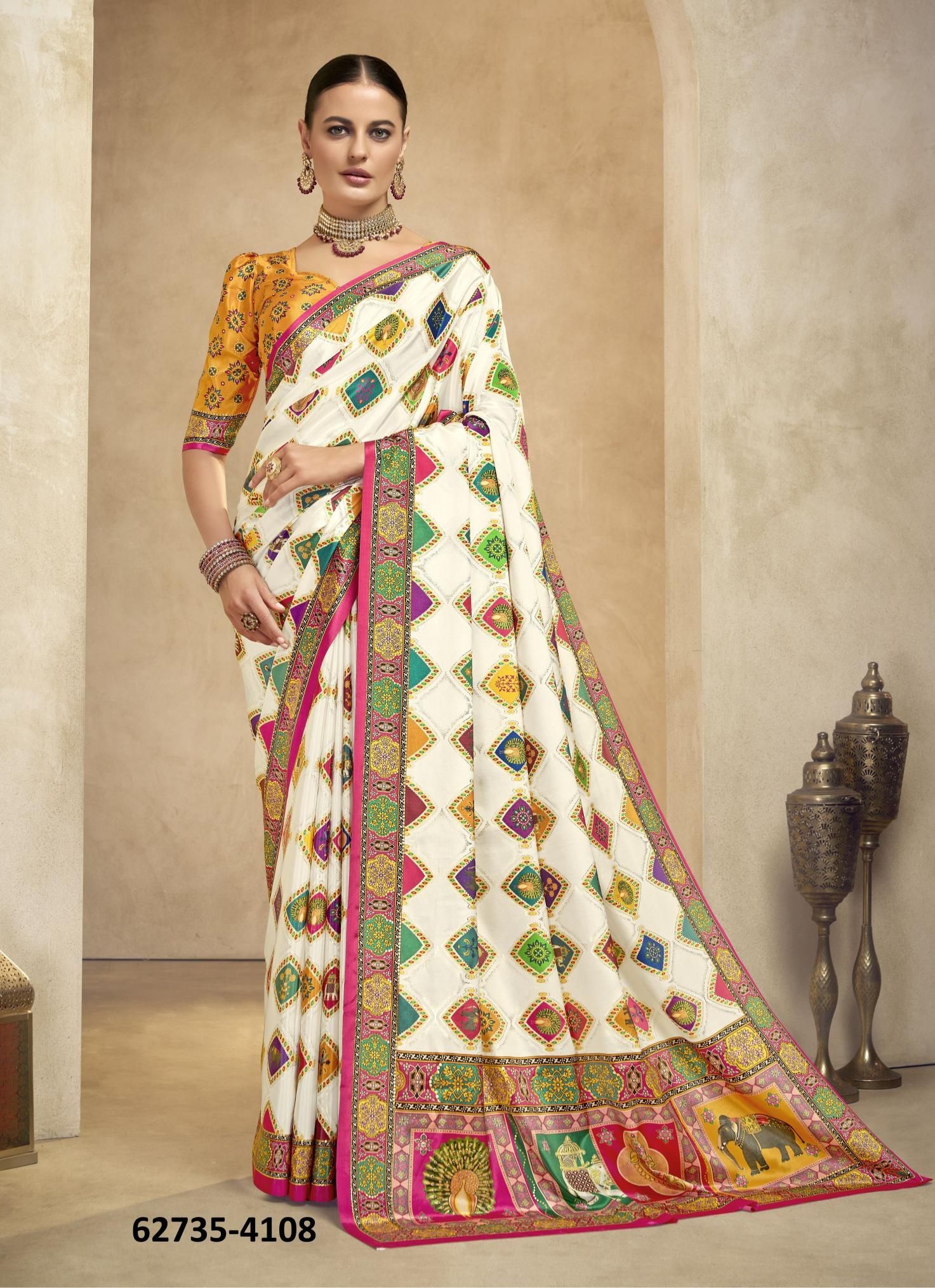 ROYALE - Catalog # 62735 (Set of 10 Sarees) by Desi Muse