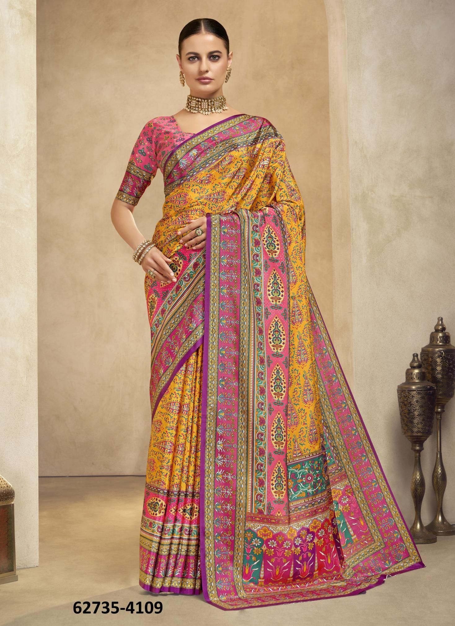 ROYALE - Catalog # 62735 (Set of 10 Sarees) by Desi Muse