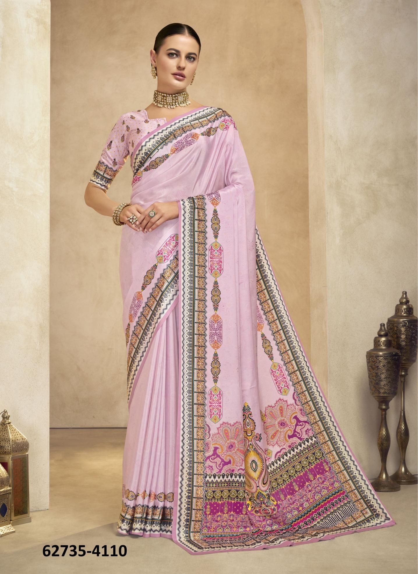 ROYALE - Catalog # 62735 (Set of 10 Sarees) by Desi Muse