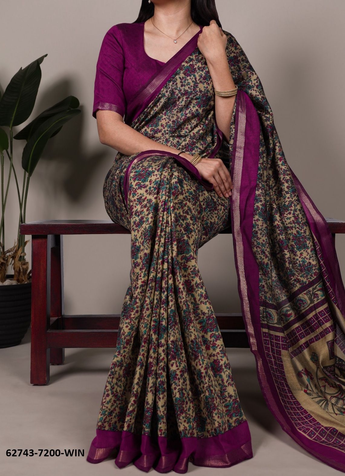 CHANDERI SERIES 7200 - Catalog # 62743 (Set of 4 Sarees) by Serengeti