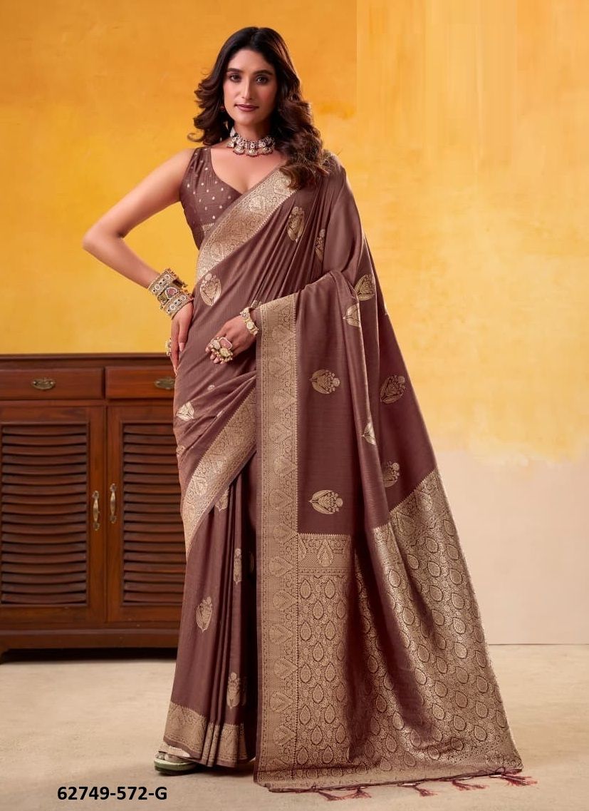 DHATU SILK 572 - Catalog # 62749 (Set of 7 Sarees) by Jagraasa DHATU SILK 572 - Catalog # 62749 (Set of 7 Sarees) by Jagraasa