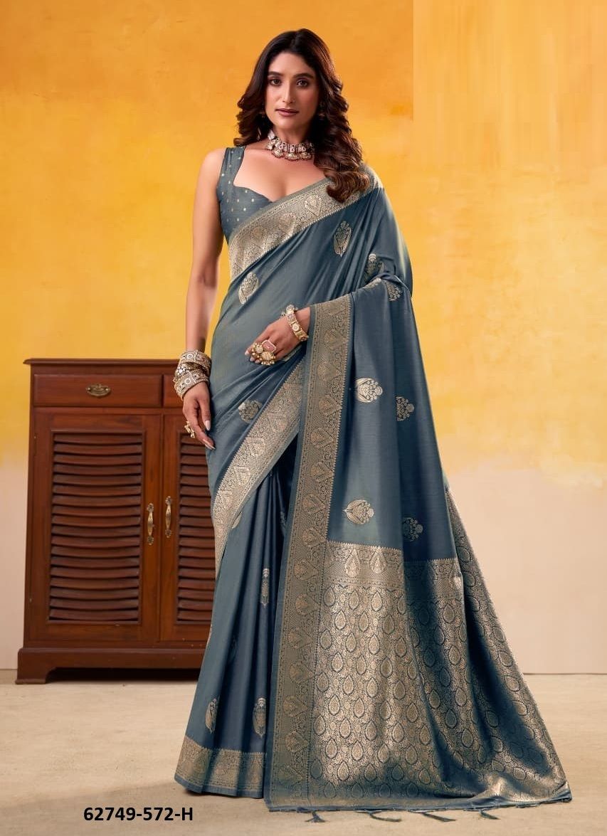DHATU SILK 572 - Catalog # 62749 (Set of 7 Sarees) by Jagraasa DHATU SILK 572 - Catalog # 62749 (Set of 7 Sarees) by Jagraasa