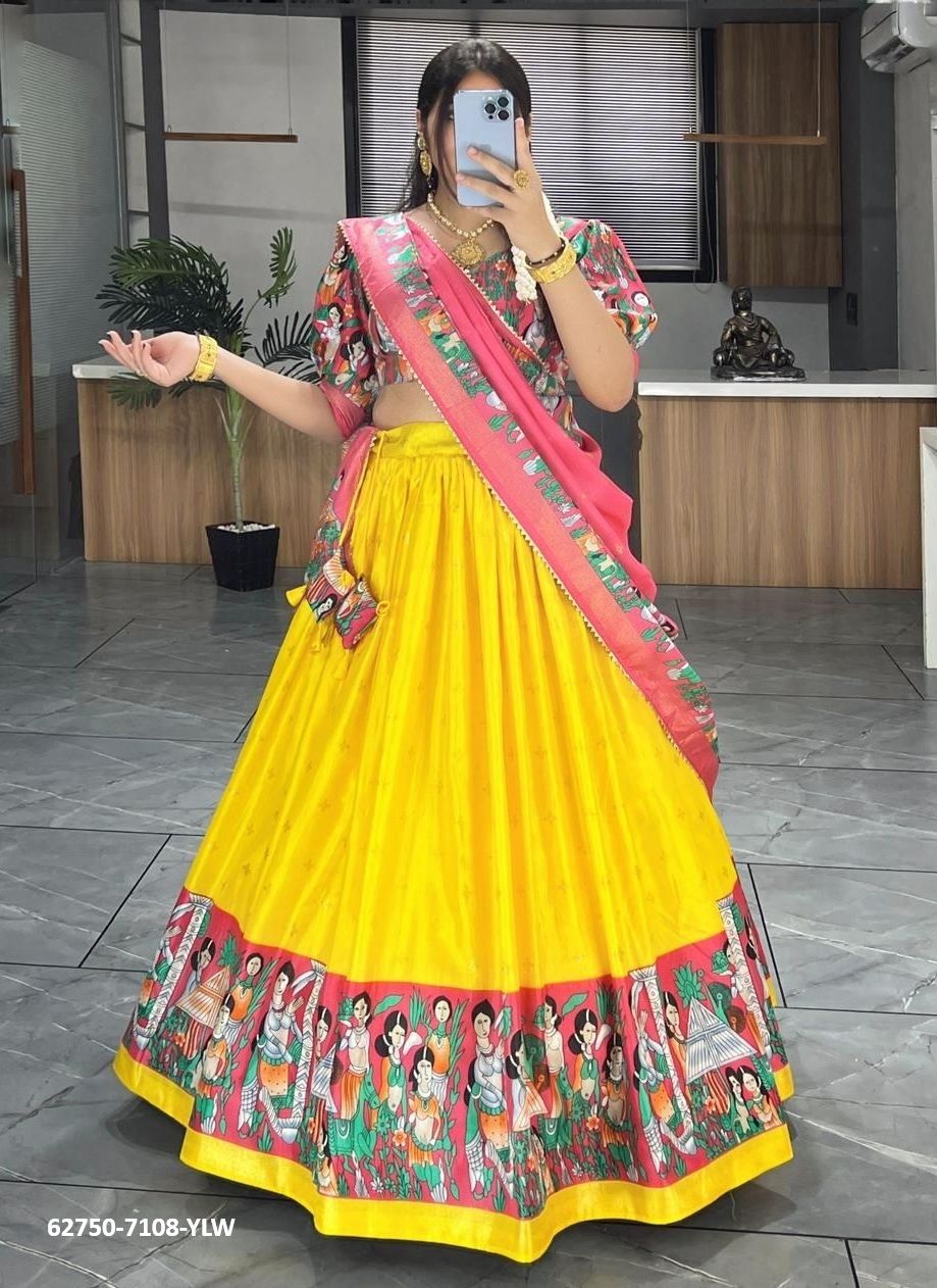 SERIES 7108 - Catalog # 62750 (Set of 2 Semi-Stitched Lehengas) by Aabharan SERIES 7108 - Catalog # 62750 (Set of 2 Semi-Stitched Lehengas) by Aabharan
