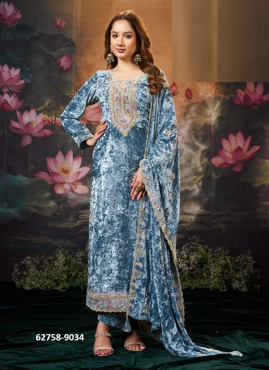 TANYA - Catalog # 62758 (Set of 4 Readymade Salwar Suits) by Rangoon