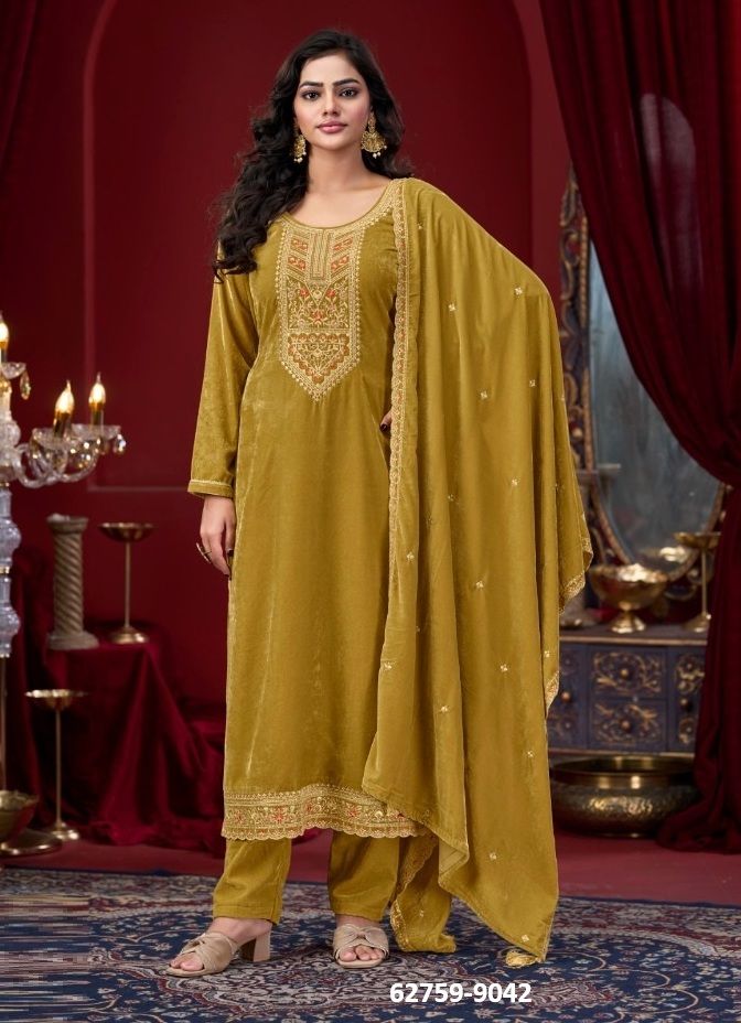 CLASSY - Catalog # 62759 (Set of 4 Semi-Stitched / Un-Stitched Suits) by Four Dots