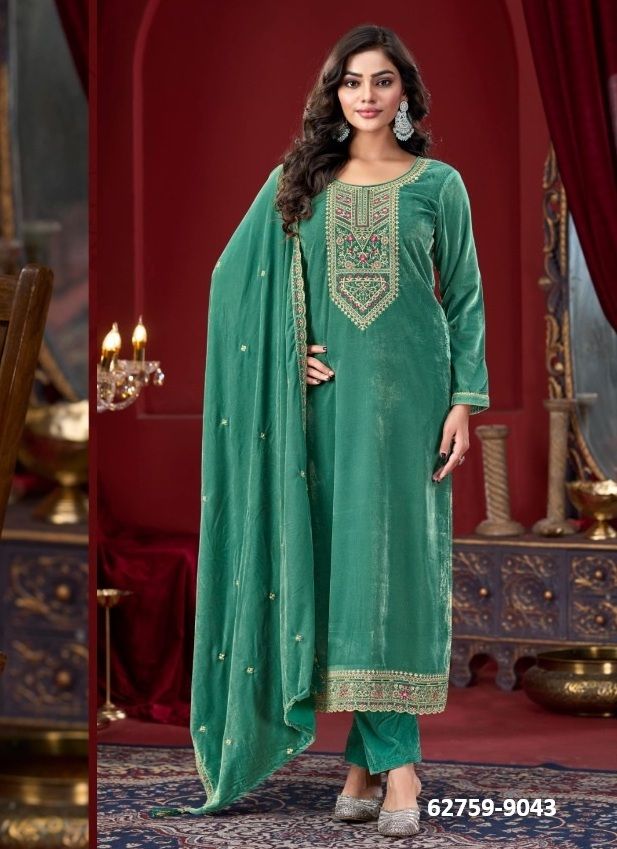 CLASSY - Catalog # 62759 (Set of 4 Semi-Stitched / Un-Stitched Suits) by Four Dots