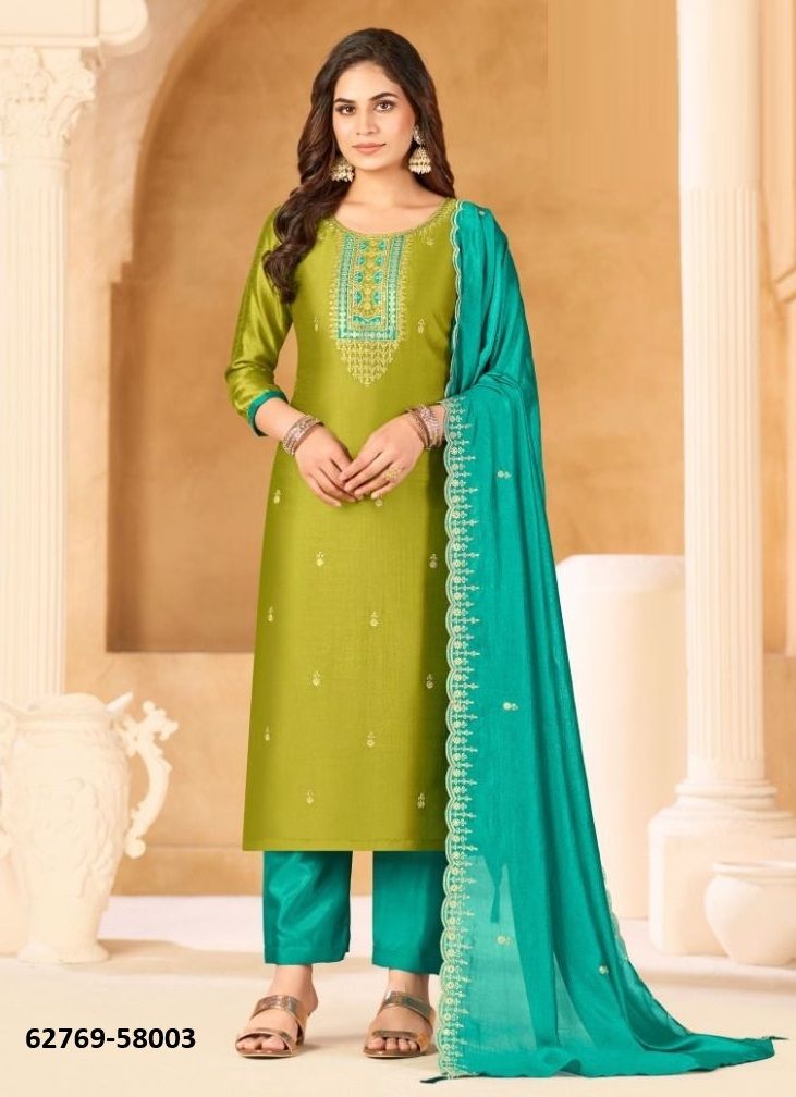 SUKANYA - Catalog # 62769 (Set of 12 Readymade Salwar Suits) by Desi Muse