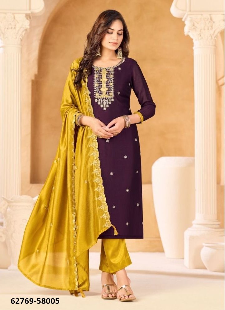 SUKANYA - Catalog # 62769 (Set of 12 Readymade Salwar Suits) by Desi Muse