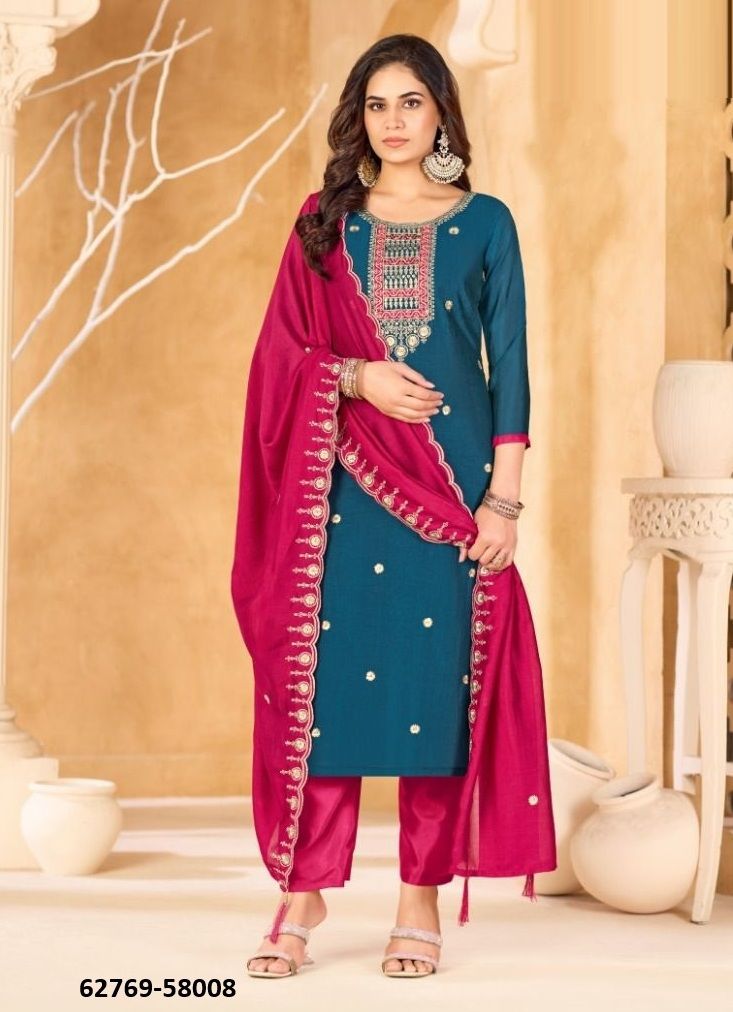 SUKANYA - Catalog # 62769 (Set of 12 Readymade Salwar Suits) by Desi Muse
