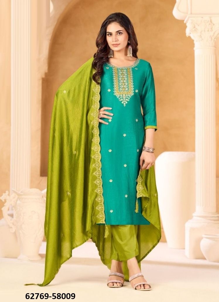 SUKANYA - Catalog # 62769 (Set of 12 Readymade Salwar Suits) by Desi Muse