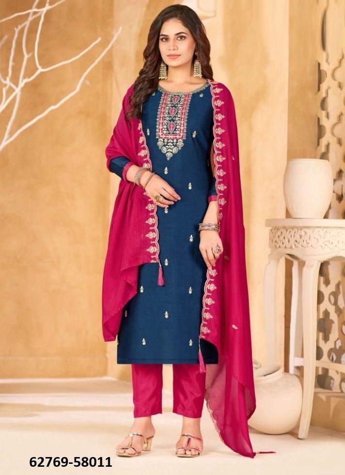 SUKANYA - Catalog # 62769 (Set of 12 Readymade Salwar Suits) by Desi Muse