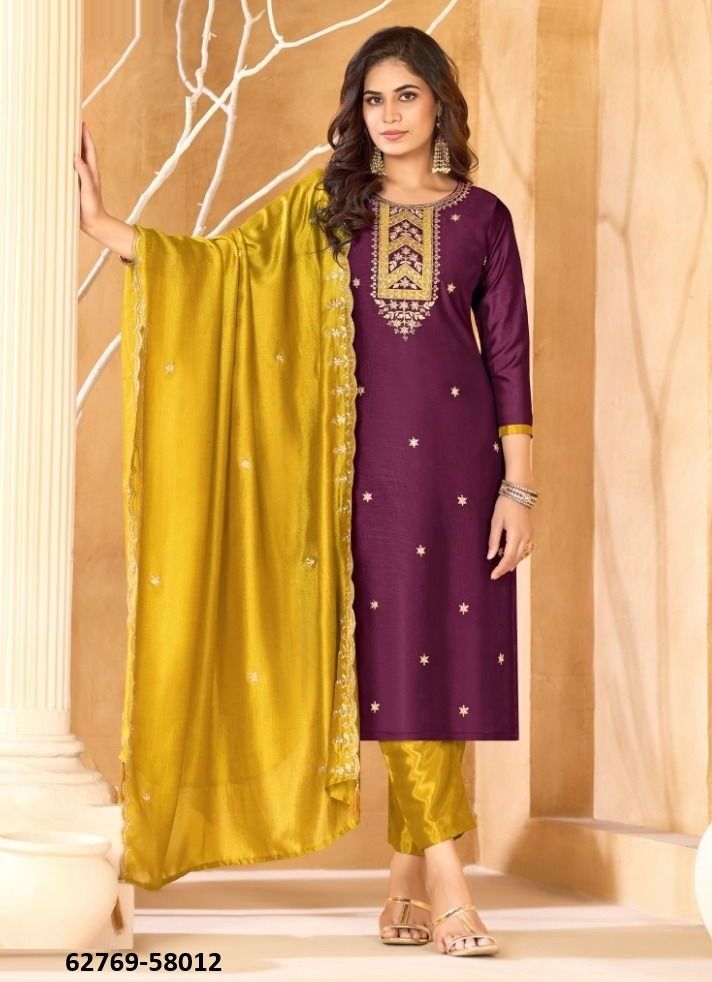 SUKANYA - Catalog # 62769 (Set of 12 Readymade Salwar Suits) by Desi Muse
