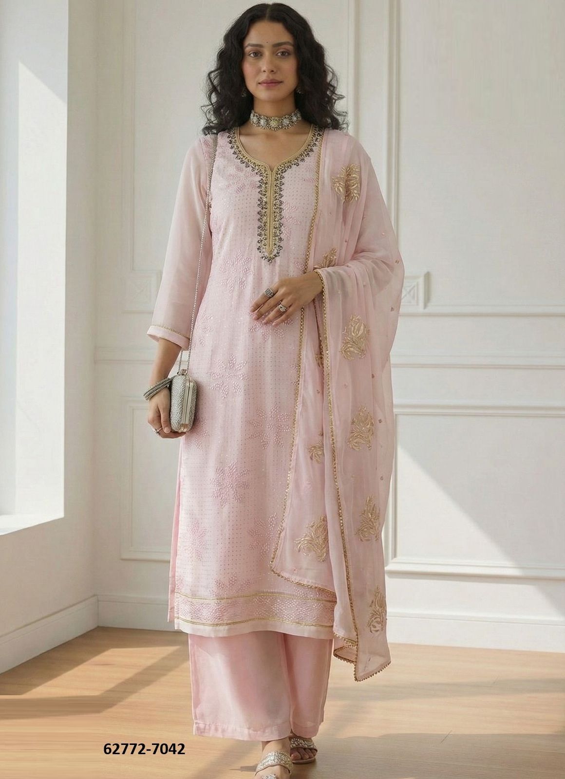 SERIES 7041-7044 - Catalog # 62772 (Set of 4 Readymade Salwar Suits) by Alizeh Official