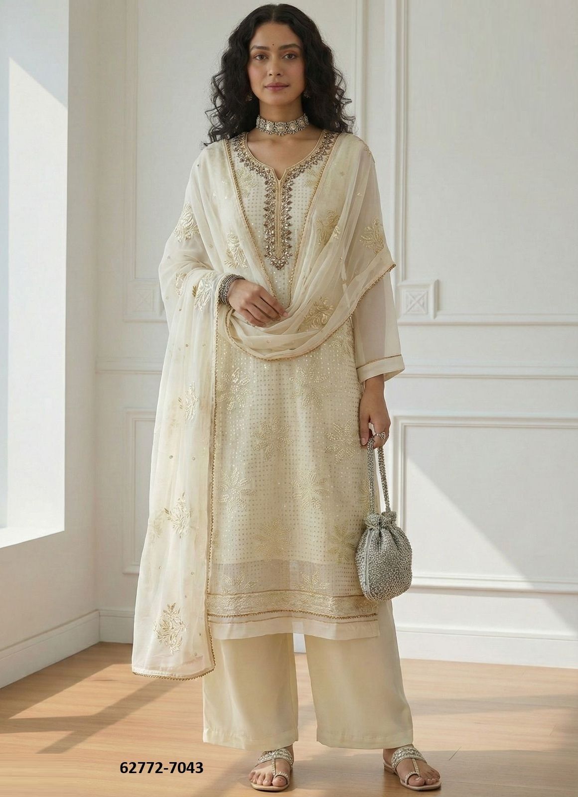 SERIES 7041-7044 - Catalog # 62772 (Set of 4 Readymade Salwar Suits) by Alizeh Official
